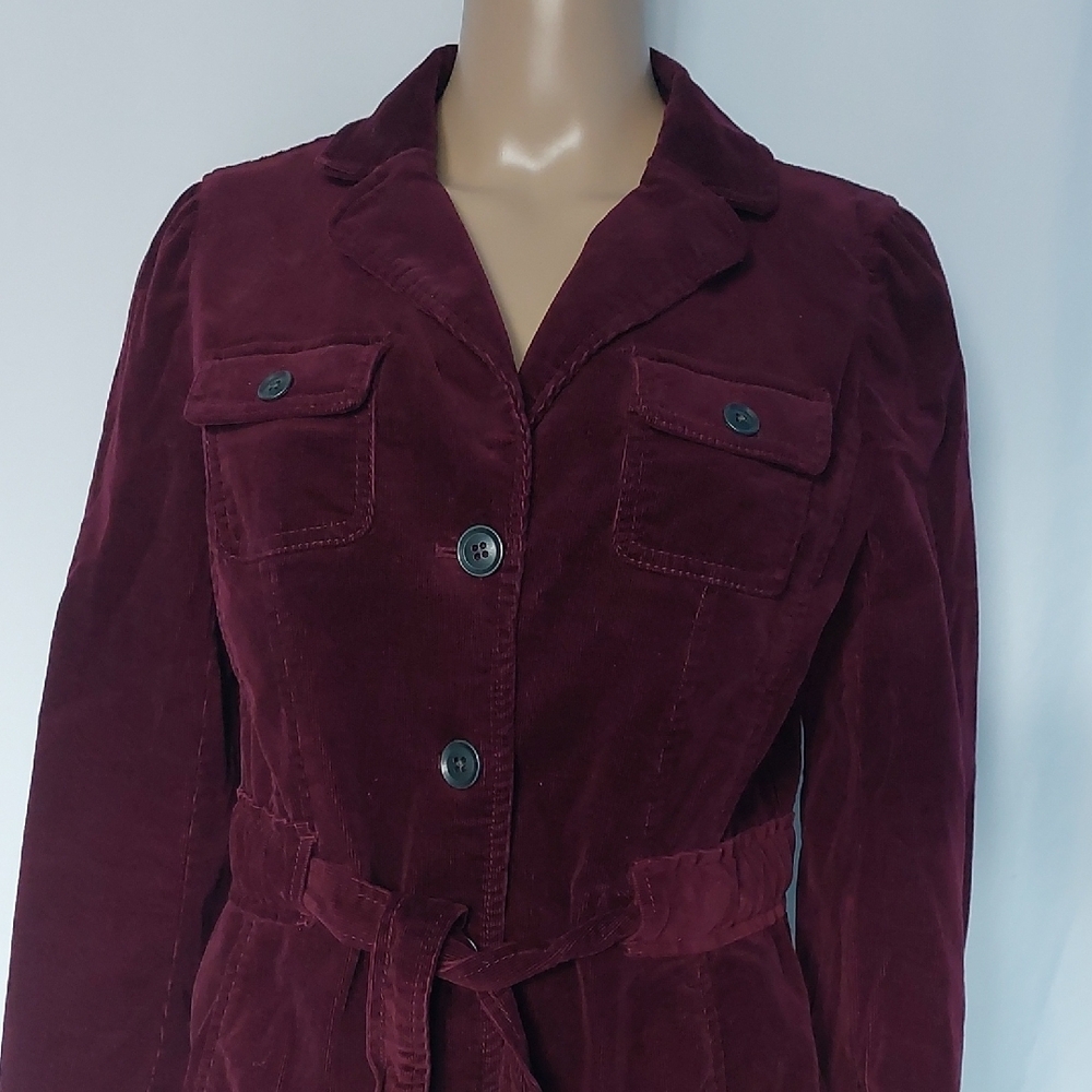 LOFT‎  Women's Burgundy Jacket  Size 8 - Picture 3 of 10